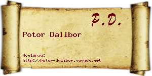 Potor Dalibor névjegykártya